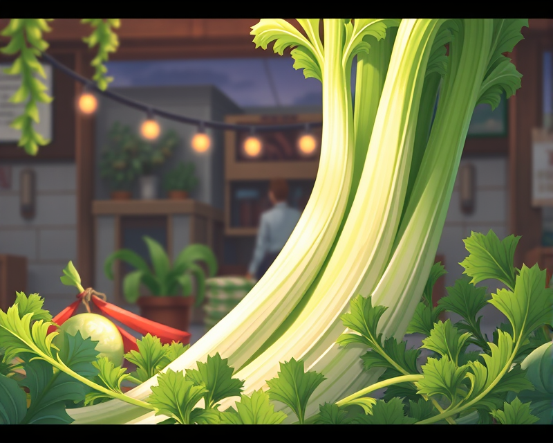 anime, celery