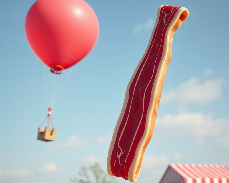 bacon, balloon