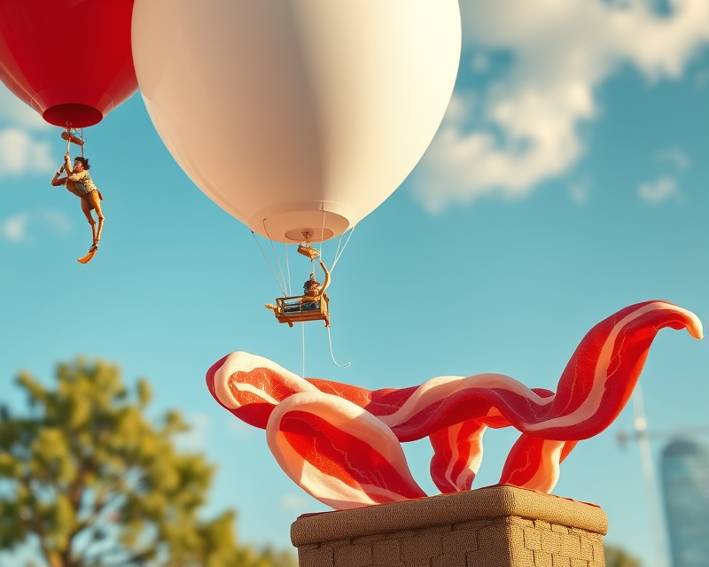 balloon, bacon