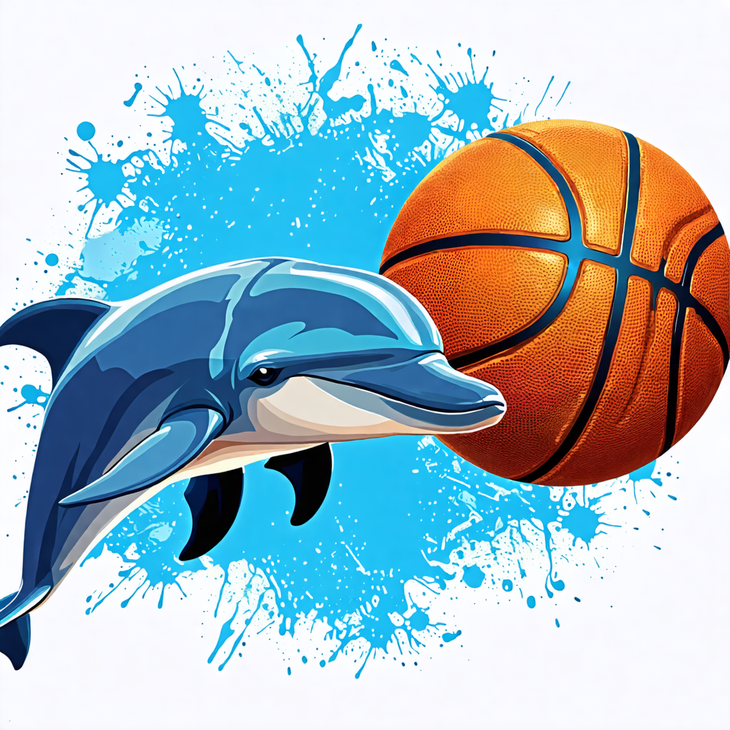 basketball, dolphin