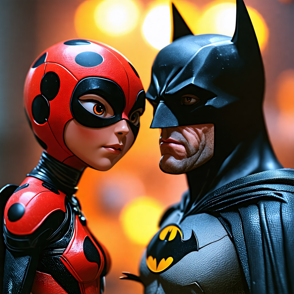 batman, coin, ladybug