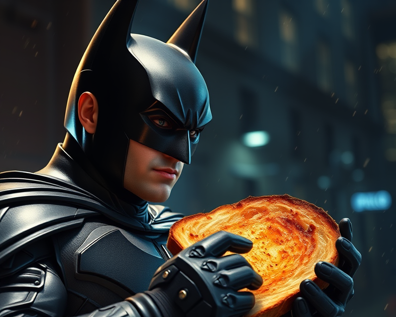 batman, toast