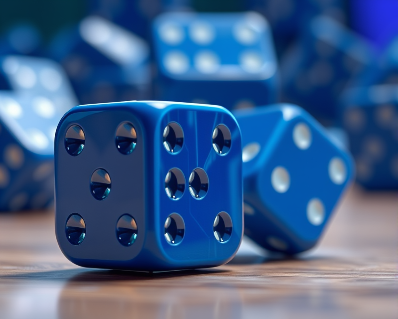 blue, dice