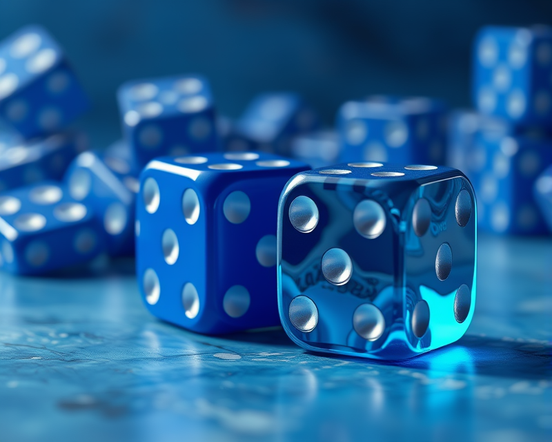 blue, dice