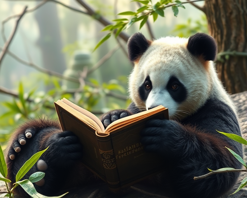 book, panda