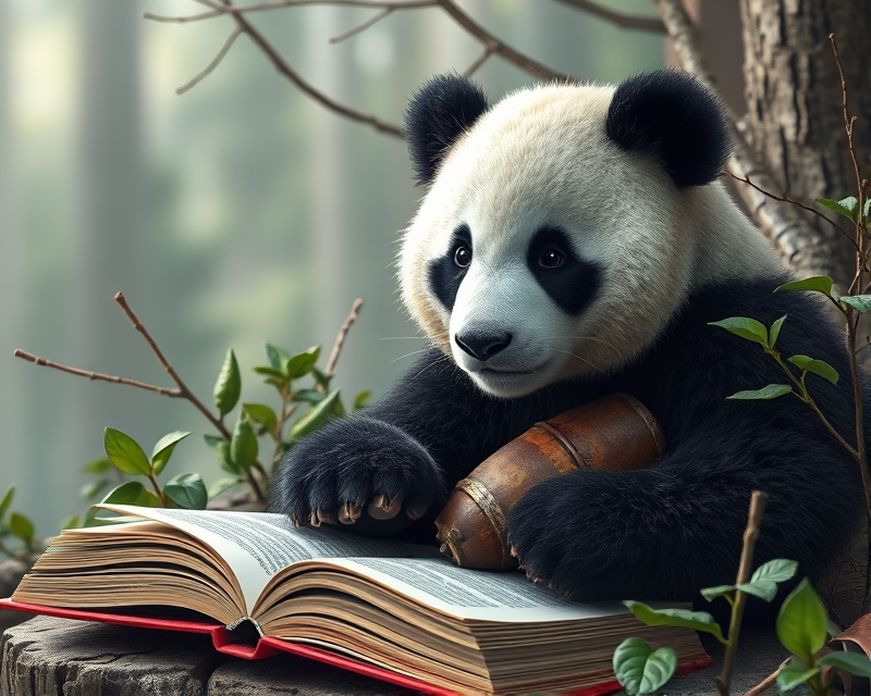 book, panda