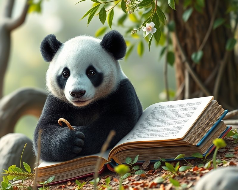 book, panda