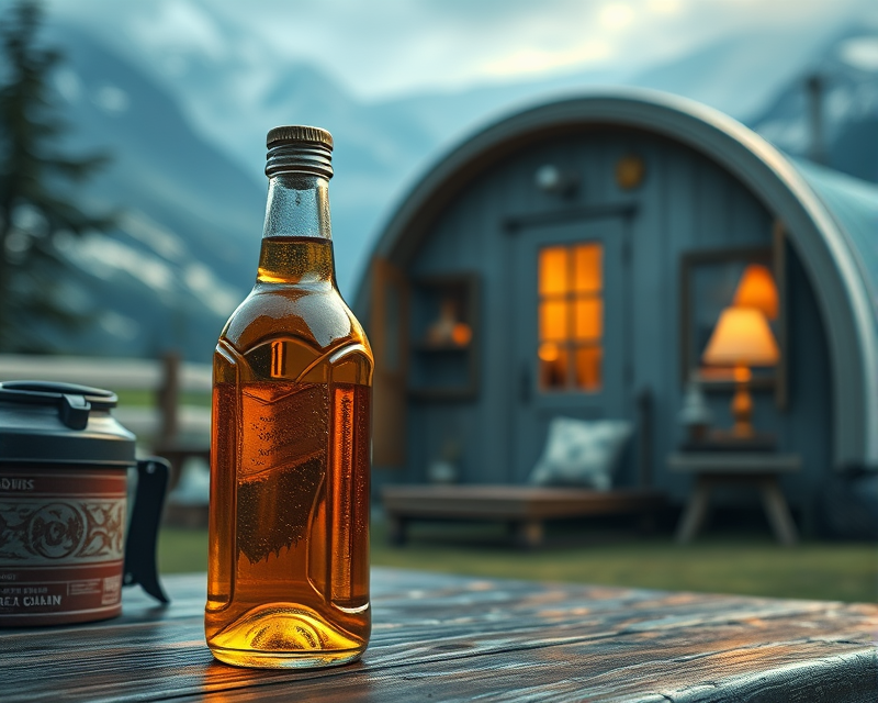 bottle, cabin, camera