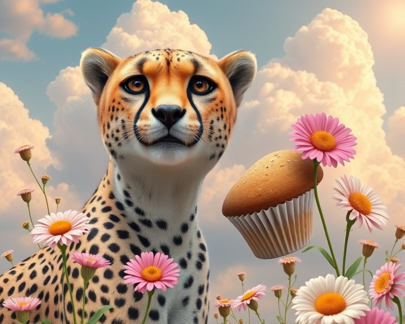 button, cloud, cheetah, flower, muffin