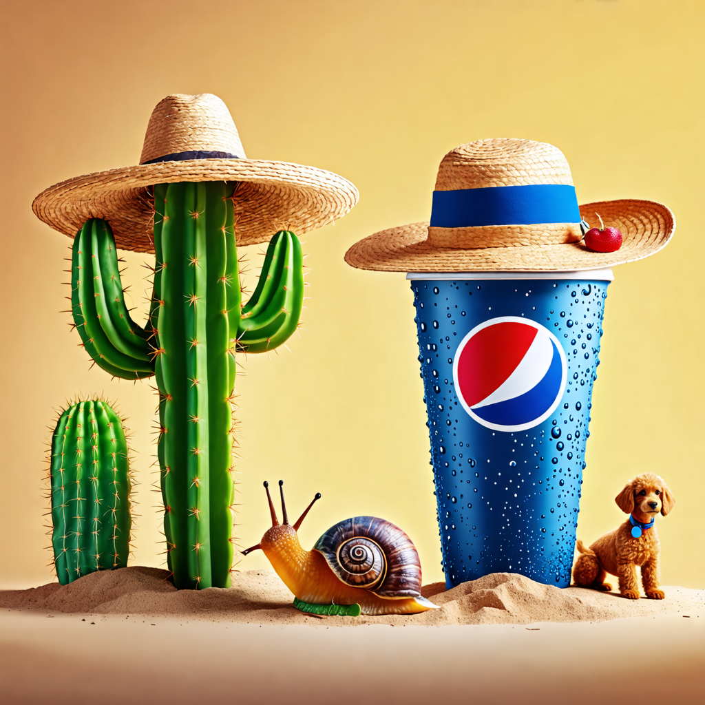 cactus, hat, pepsi, snail, poodle