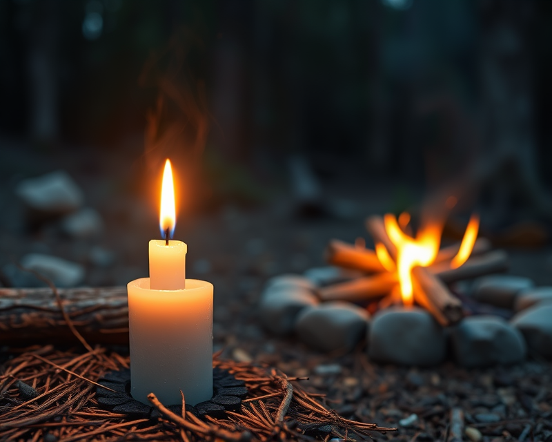 candle, campfire