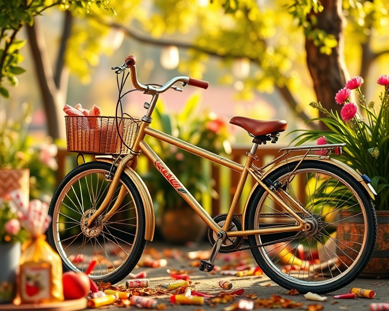 candy, bicycle