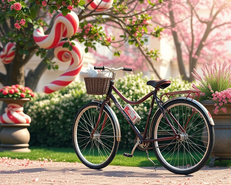 candy, bicycle