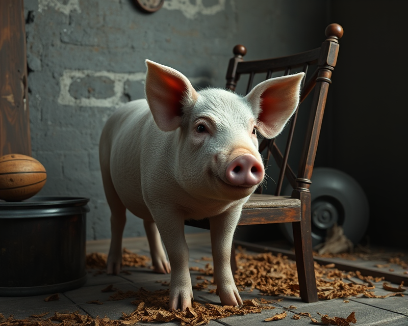 chair, pig