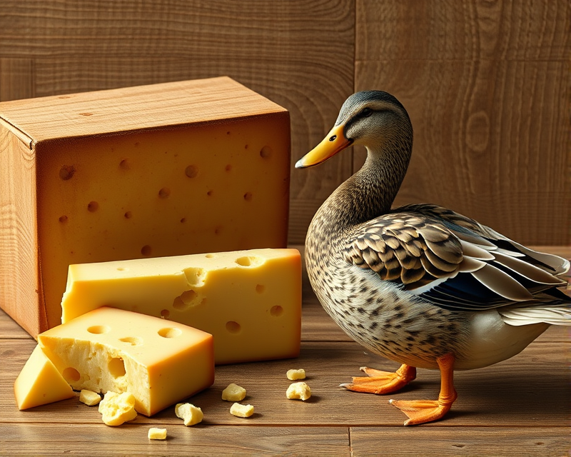 cheese, box, brown, duck