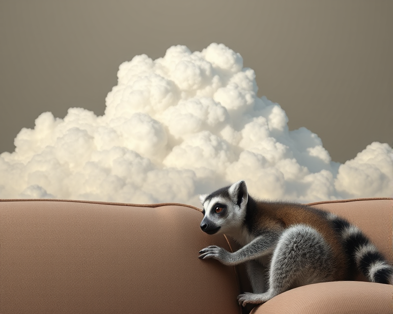 cloud, couch, lemur, eye