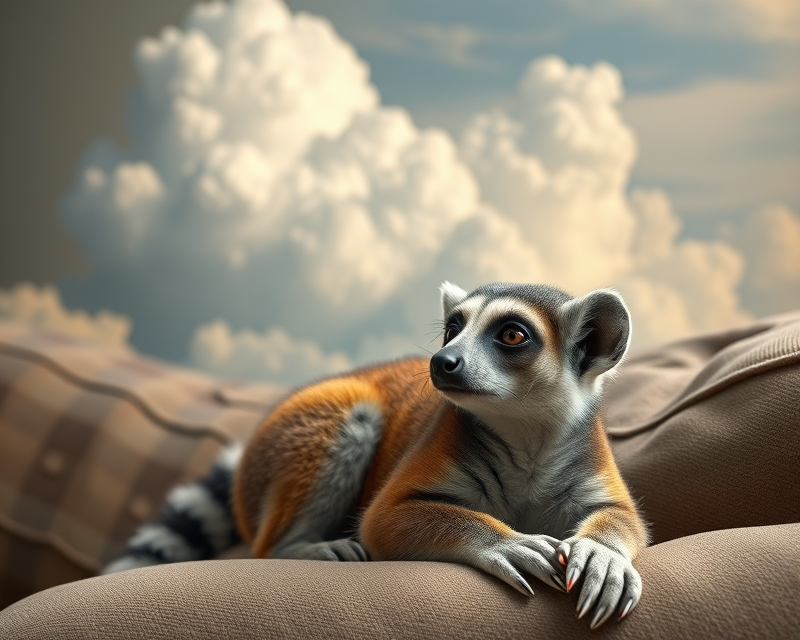 cloud, lemur, eye, couch