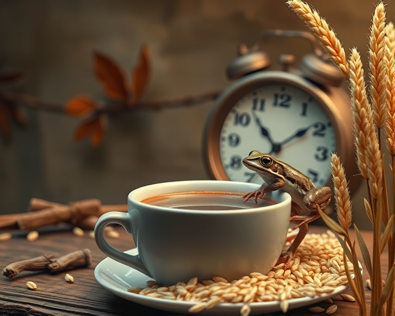 coffee, moth, frog, clock, rice