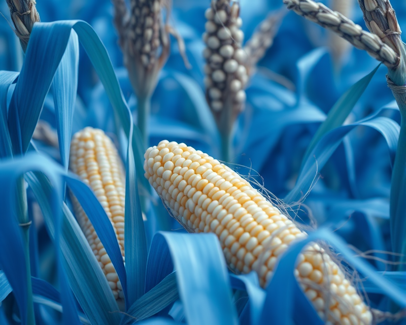 corn, blue