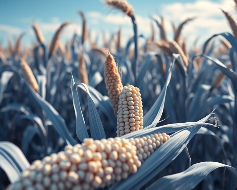 corn, blue