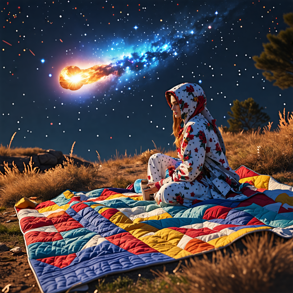 costume, quilt, meteor