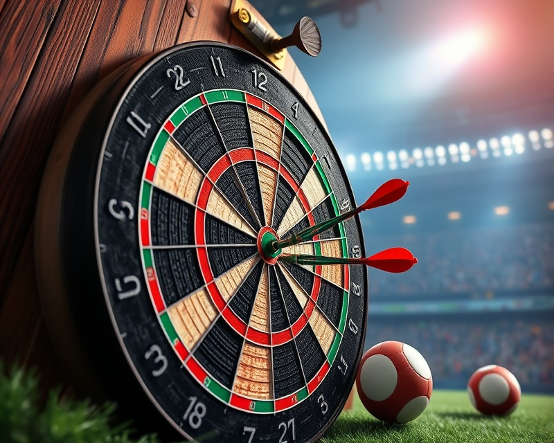 dartboard, football