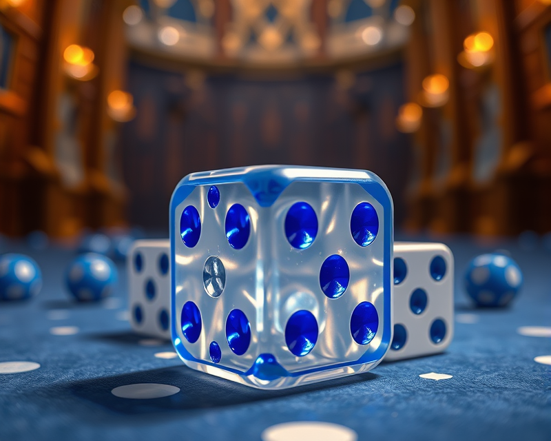 dice, blue