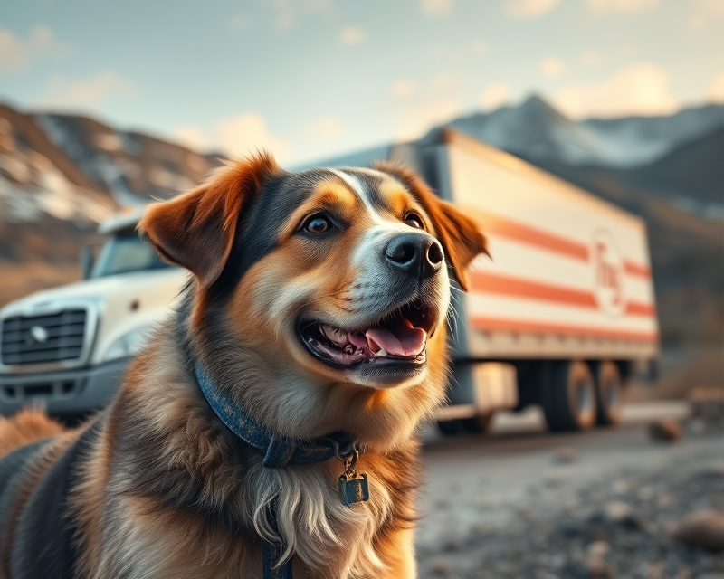 dog, truck