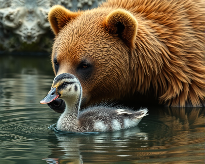 duckling, bear