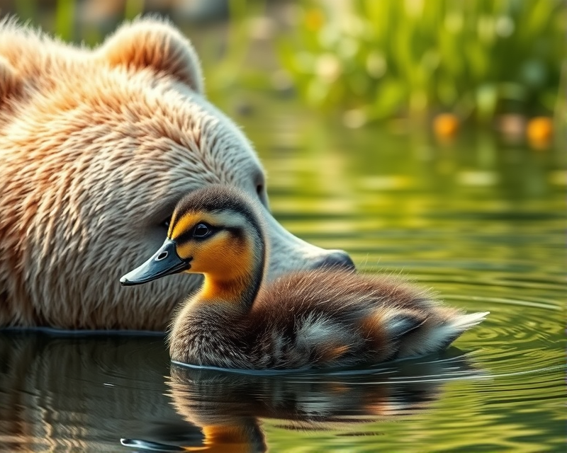 duckling, bear