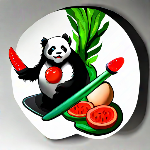 egg, peach, pokeball, flower, panda, monkey, skateboard, watermelon, sword, lettuce