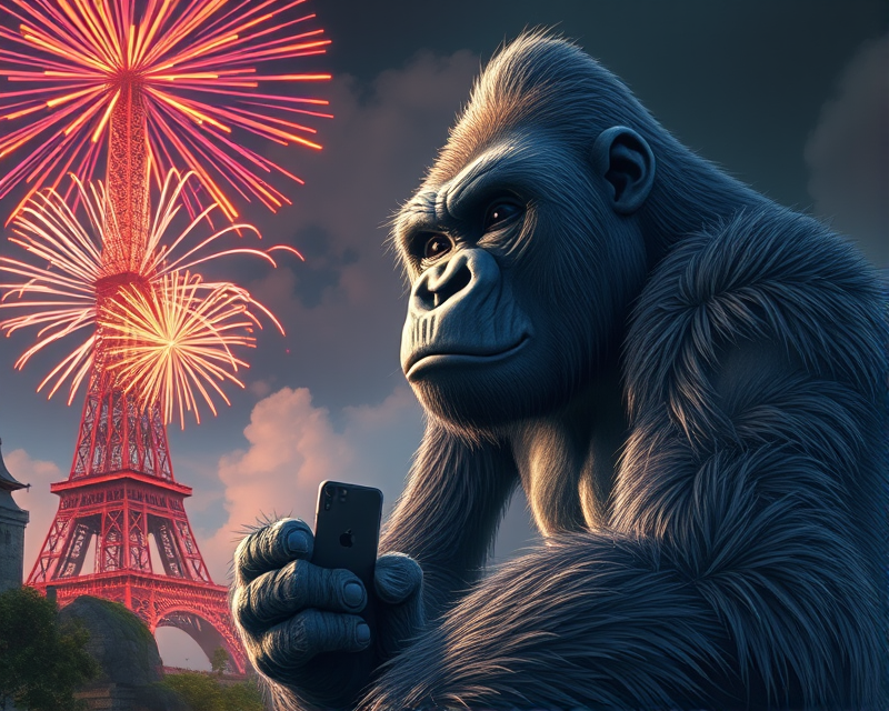 fireworks, gorilla, potato, tower