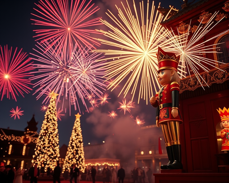 fireworks, nutcracker