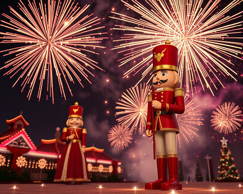 fireworks, nutcracker