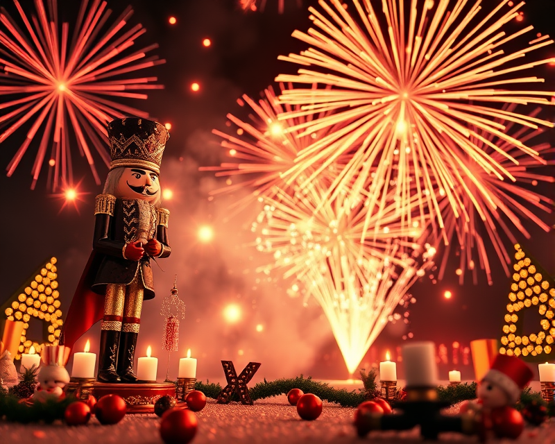 fireworks, nutcracker