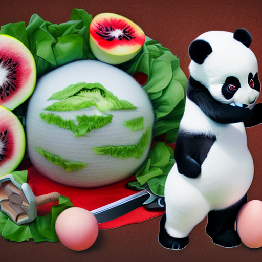 flower, lettuce, panda, peach, skateboard, pokeball, egg, monkey, watermelon, sword