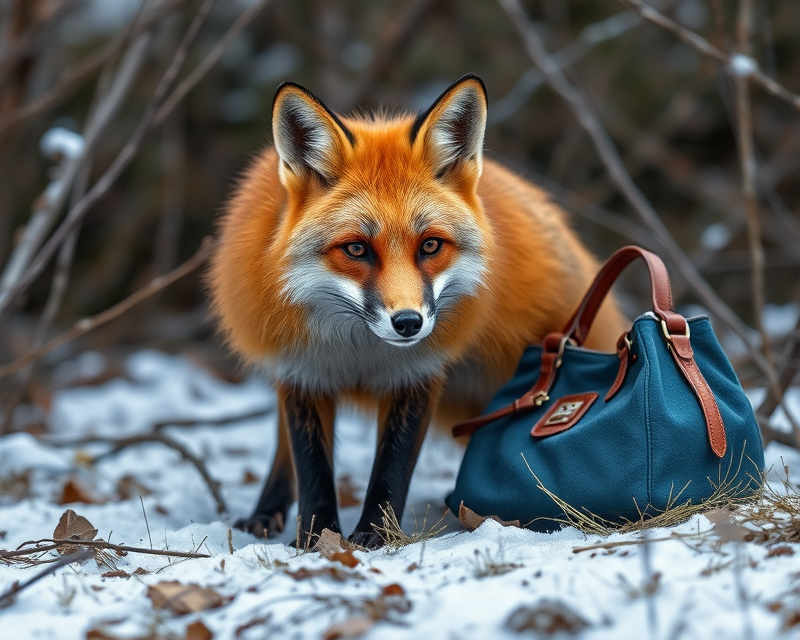 fox, bag, blue