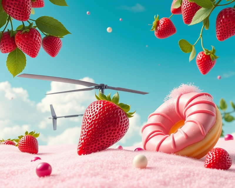 helicopter, strawberry, donut, poodle, eye