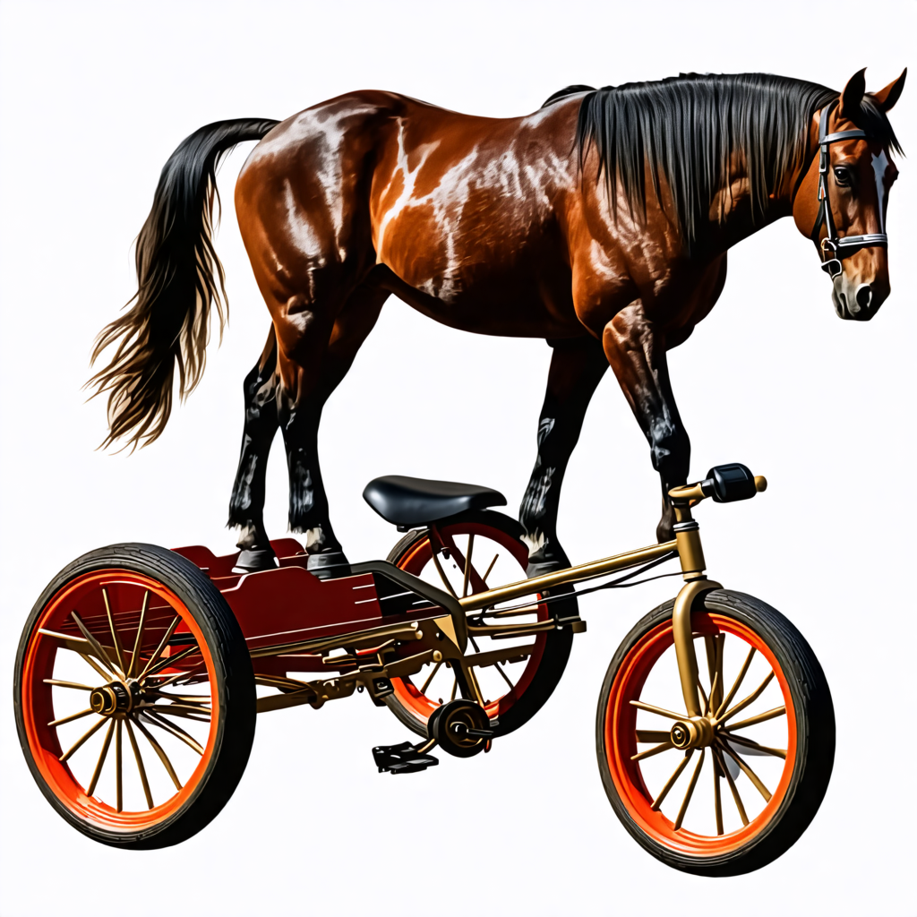 horse, tricycle