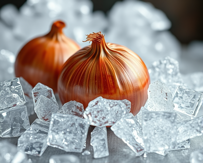 ice, onion