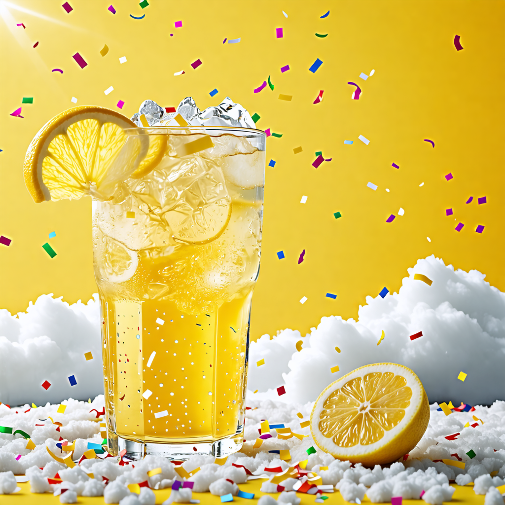 lemonade, confetti, ostrich, quilt, cloud