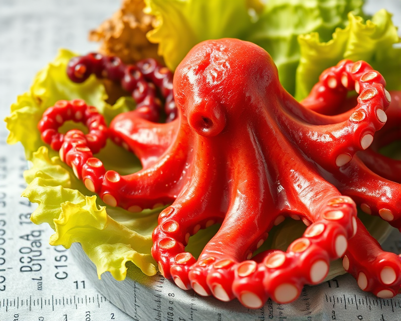 lettuce, octopus