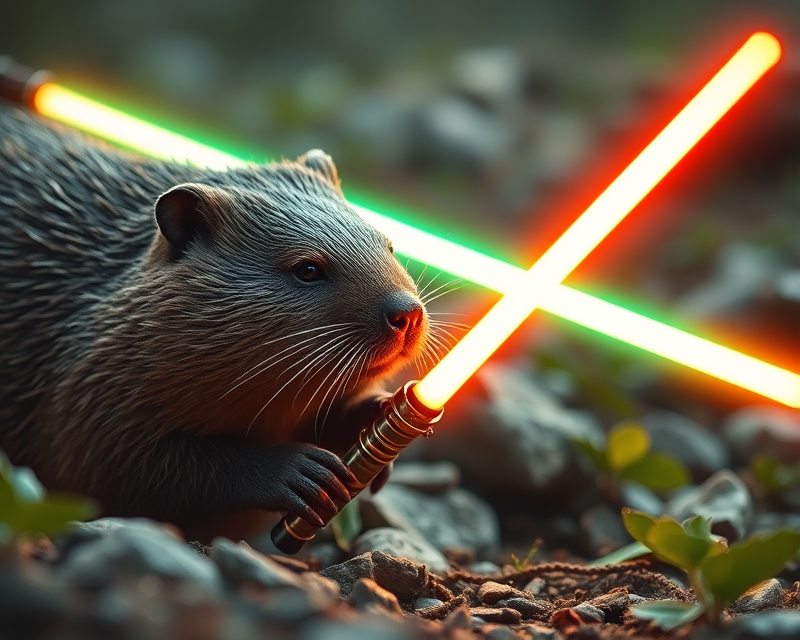 lightsaber, beaver