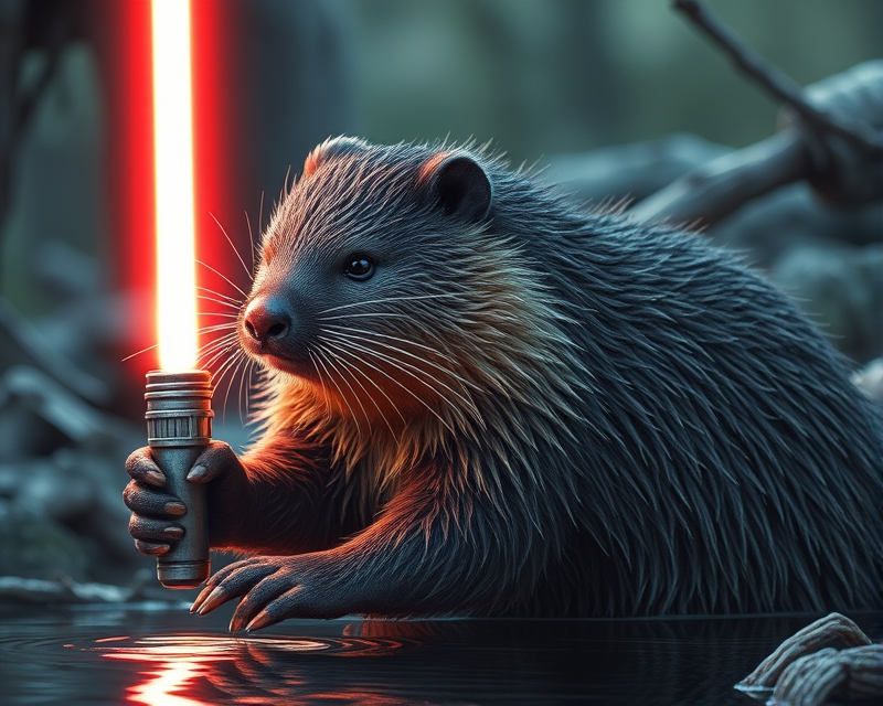 lightsaber, beaver