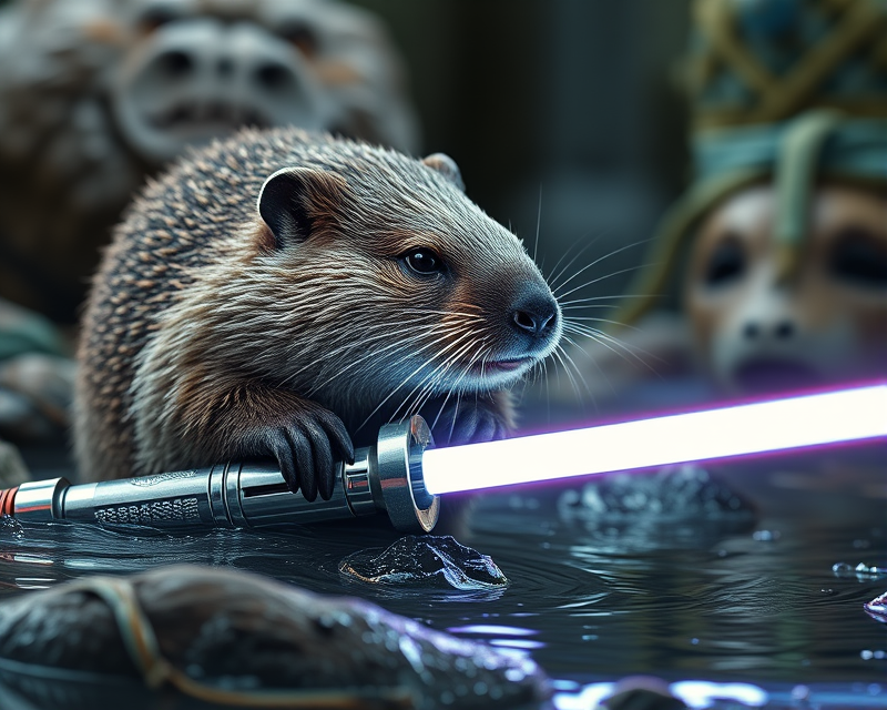 lightsaber, beaver