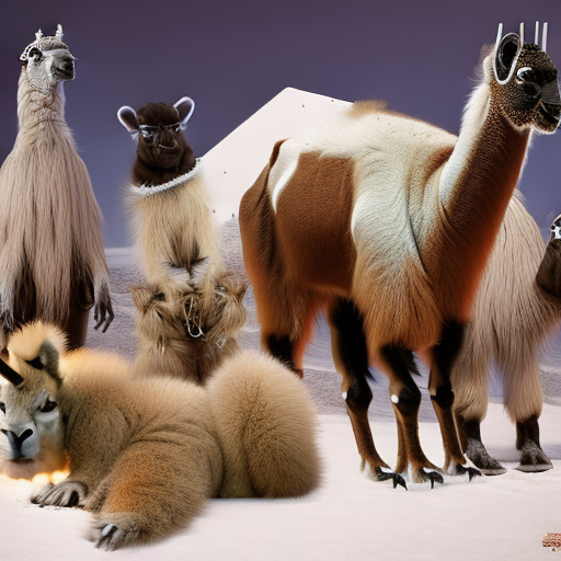 llama, snowflake, squirrel, dice, taxi, buffalo, corn, bowtie, lemur, sandcastle