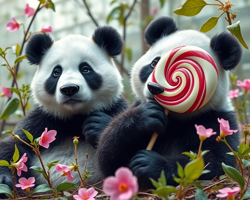 lollipop, panda