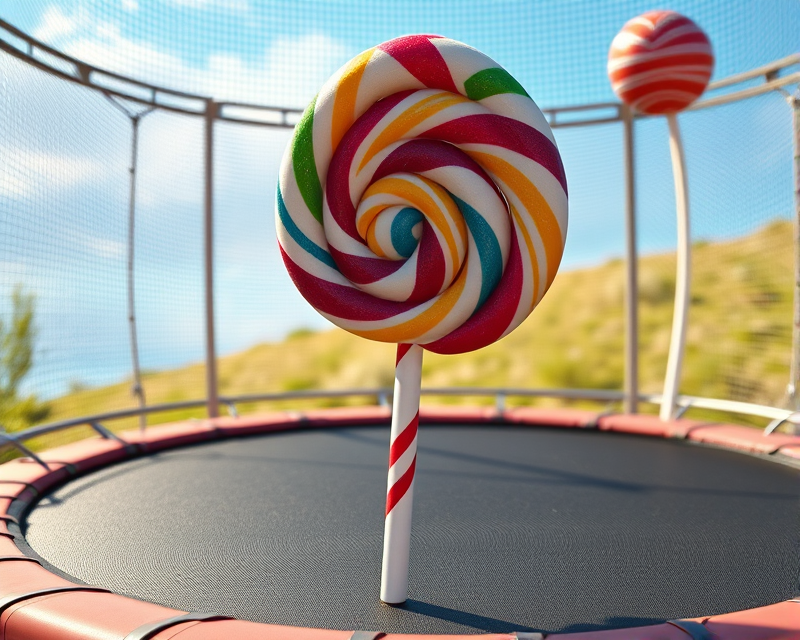 lollipop, trampoline