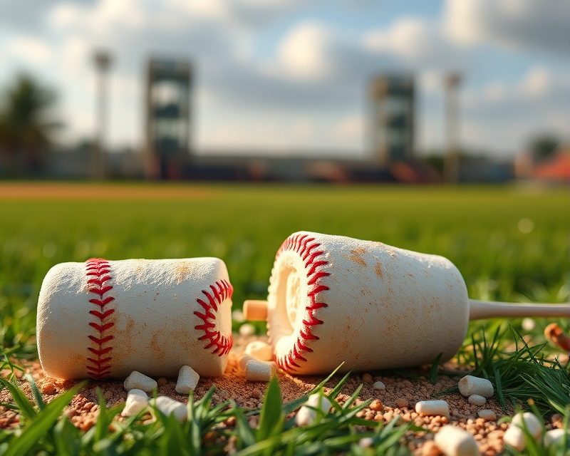 marshmallow, baseball