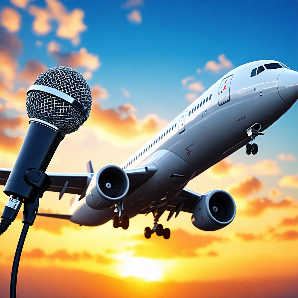 microphone, airplane